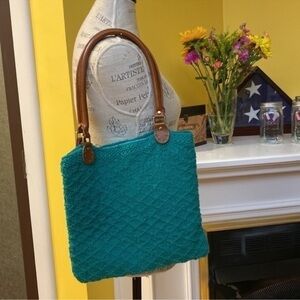 Gorgeous Handcrafted Knit Tote Bag NWT